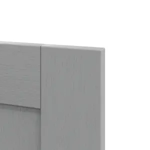 GoodHome Alpinia Matt slate grey wood effect Shaker Appliance Cabinet door (W)600mm (H)626mm (T)18mm