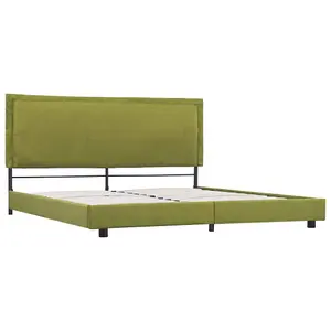 Berkfield Bed Frame Green Fabric 150x200 cm 5FT King Size