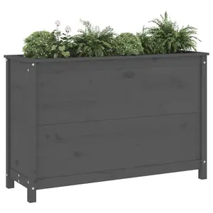 Berkfield Garden Raised Bed Grey 119.5x40x78 cm Solid Wood Pine