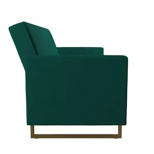 Skylar Sofa Bed in Velvet Green