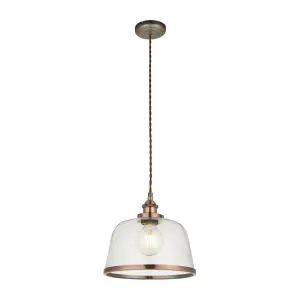 Broderick Copper effect LED Pendant ceiling light, (Dia)255mm