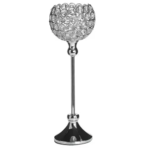 Candle Holder ESTERNAY Metal Silver