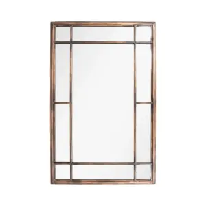 La Hacienda Aston & Wold Milano Gold effect Rectangular Framed Garden mirror 1000mm x 650mm