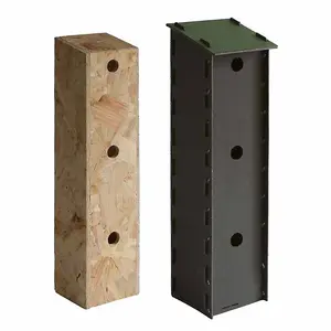 Eco Sparrow Tower - Recycled LDPE Plastic/Wood - L17 x W17 x H65 cm