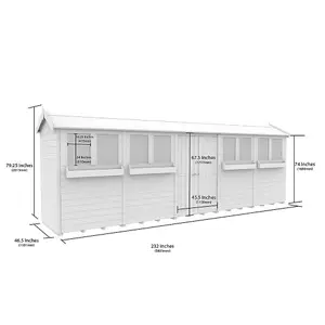 DIY Sheds 4x20 Apex Summer Shed