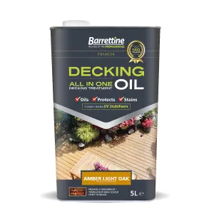 Barrettine Decking Oil - Amber Light Oak 5L