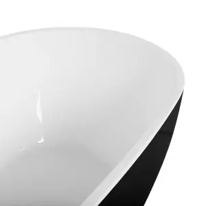 Freestanding Bath 1730 x 820 mm Black and White GUIANA