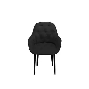 Yazmin Upholstered Dining Chair (Set of 2) Black