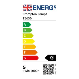 Crompton Lamps LED GLS 4.5W B22 Harlequin IP65 Blue Translucent (3 Pack)