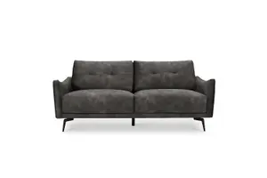 Kensington 3 Seater Velvet Sofa, Steel Grey Velvet