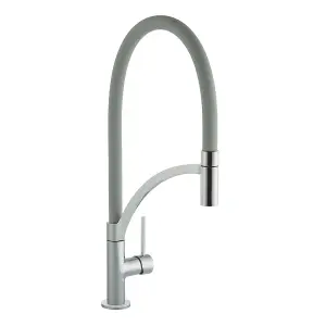 Cookology GIGLIO Pull Out Kitchen Tap with Single Side Lever - Brushed Graphite Grey