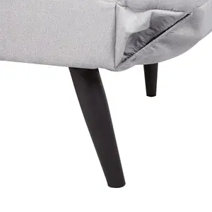 Beliani Glam Sofa Bed BREKKE Light Grey