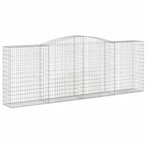 Berkfield Arched Gabion Basket 400x50x140/160 cm Galvanised Iron