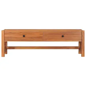 Berkfield TV Cabinet with Drawers 120x40x45 cm Solid Wood Teak