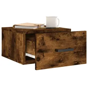 Berkfield Wall-mounted Bedside Cabinets 2 pcs Smoked Oak 35x35x20 cm