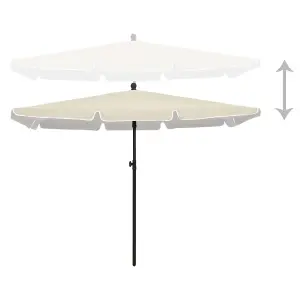 Berkfield Garden Parasol with Pole 210x140 cm Sand