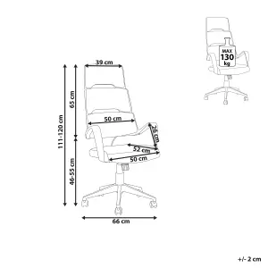 Beliani Modern Office Chair Blue GRANDIOSE