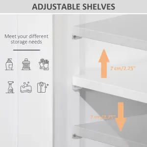 kleankin Bathroom Storage Cabinet with Adjustable Shelf and Removable Drawers