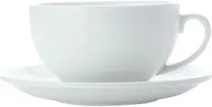 Maxwell And Williams White Basics 300Ml Cappuccino Cup And Saucer