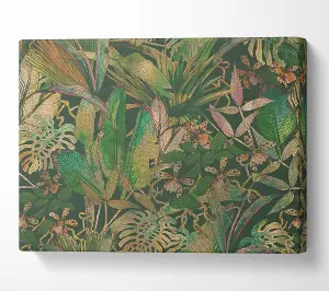 Jungle Flowers Canvas Print Wall Art - Medium 20 x 32 Inches