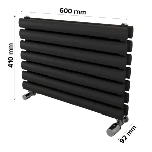 Ximax Champion Duplex FORDH410600A Anthracite Gas Horizontal Designer Radiator, (W)600mm x (H)410mm