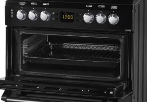 Leisure Cookmaster CLA60CEK 60cm Double Electric Cooker with Ceramic Hob - Black