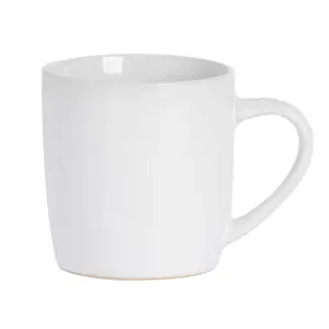 Argon Tableware - Coloured Coffee Mugs - 350ml - Pack of 6 - White