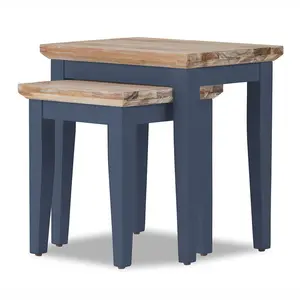 Doria 2 Piece Nest of Tables Navy Blue