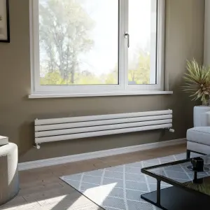 Ximax Champion FORH1164600W White Gas Horizontal Designer Radiator, (W)1800mm x (H)236mm