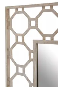 Interiors by Premier Contemporary Design Arabesque Wall Mirror, Reflective Rectangular Frame New Mirrors, Metallic Accent Mirror