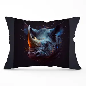 Rhino Face Splashart Cushions 33cm x 48cm