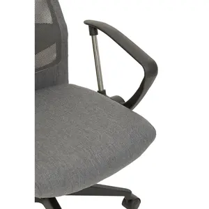 Interiors by Premier Brent Grey Mesh And Fabric Home Office Chair