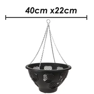 14 Inch Hanging Basket Gardening Tools Accessories, Garden Work  40cm Black