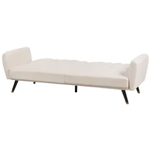 Beliani Glam Sofa Bed VIMMERBY Light Beige