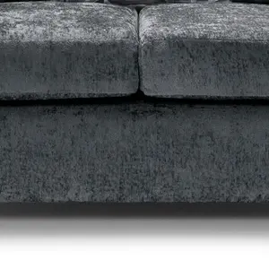 Zina Grey Chenille Fabric 3 Seater Sofa Scatter Back