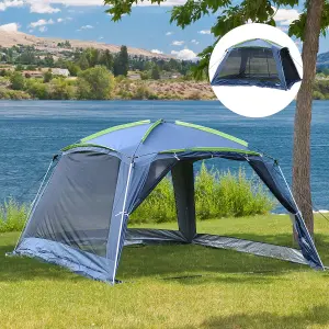 Outsunny Camping Tent Sun Shelter Shade for Garden Park Outdoor Dark Green