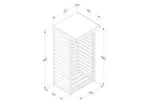 Small Wooden Overlap Log Store