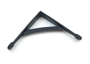 Oakcrafts - Antique Cast Iron Gallows Shelf Brackets in Epoxy Black Finish - 180mm x 180mm