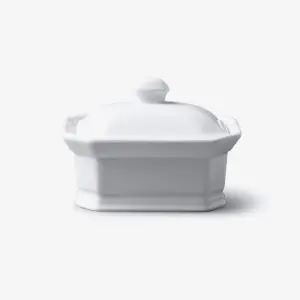 WM Bartleet & Sons Porcelain Terrine Butter Dish with Lid, 11cm