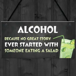 Funny Gift Hanging Home Bar Pub Garden Sign Gin Gift