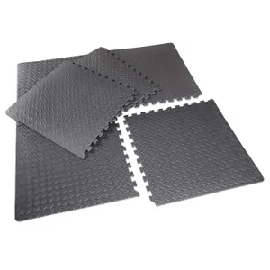 Nicoman 60x60cm Interlocking Floor Mats Exercise Mats, Gym Flooring Mat, Interlocking EVA Form Floor Tiles Grey - 1 Tile