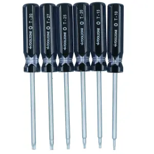 6pc Torx / Star Screwdriver Bit Set T10 -T30