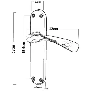 Monja Astrid Door Handles Arched Lever Satin Latch Hinges Pack