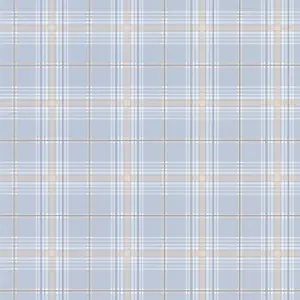 Galerie Fresh Kitchens 5 Blue Check Plaid Smooth Wallpaper