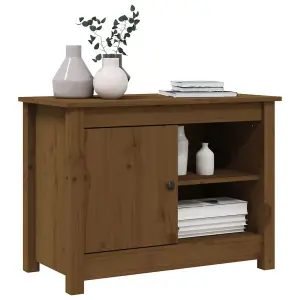 Berkfield TV Cabinet Honey Brown 70x36.5x52 cm Solid Wood Pine