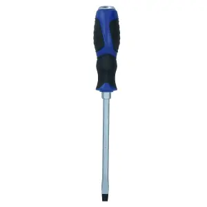 Slotted Flat Headed Screwdriver SL8 8mm x 150mm Magnetic Tip + Rubber Grip