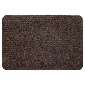 Groundsman Basic Ribbed Door Mat Dark Brown (40cm x 60cm)