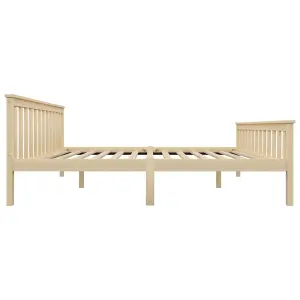 Berkfield Bed Frame Light Wood Solid Pinewood 160x200 cm