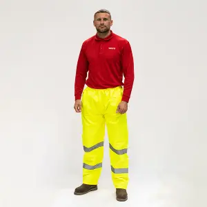 Timco - Hi-Visibility Elasticated Waist Trousers - Yellow (Size XX Large - 1 Each)