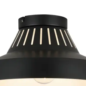 GoodHome Modern Matt Metal Black Ceiling light